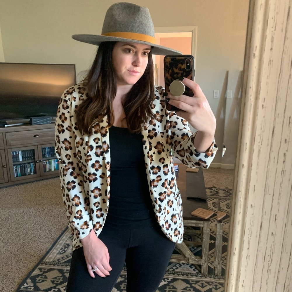 Leopard Print Blazer